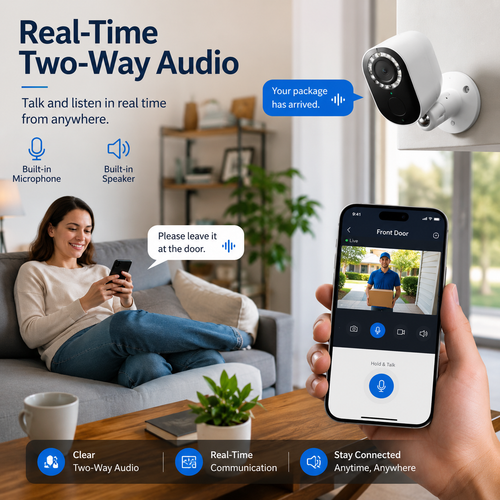Wireless Solar Security Camera Outdoor – WiFi CCTV Surveillance, Solar Powered, HD Night Vision